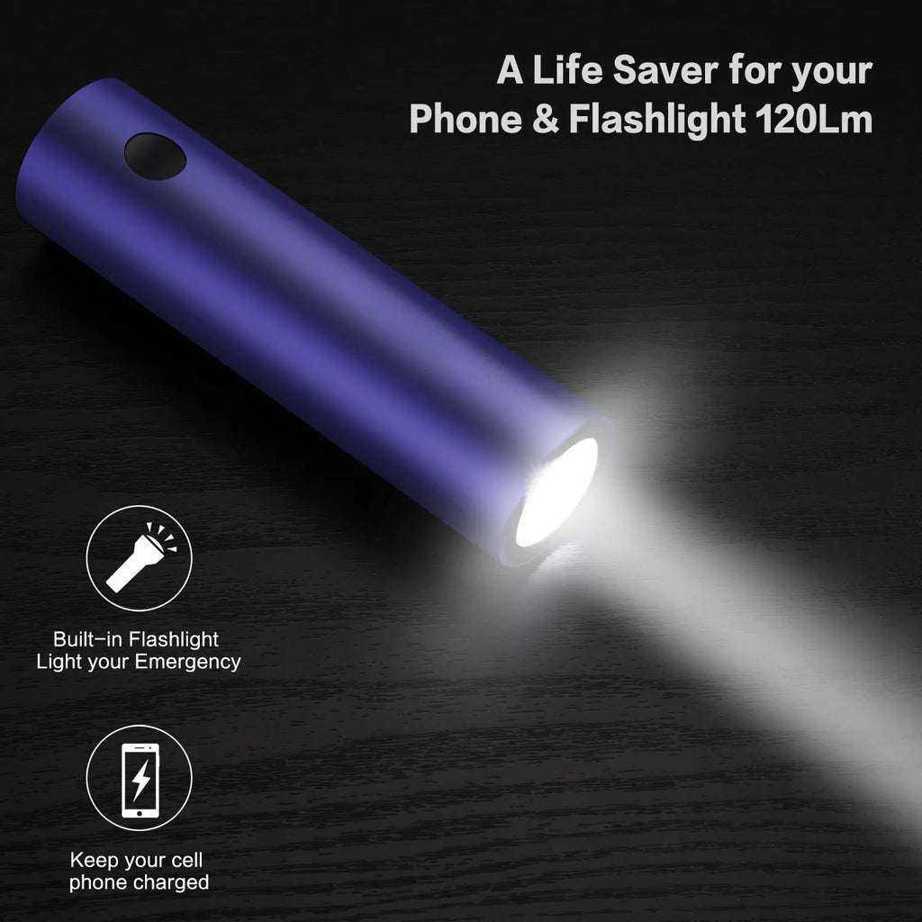 5000 Mah Mobile Power Bank Mini Multi-function Small Portable Powerbank Charger With Outdoor Light Torch For All Phone