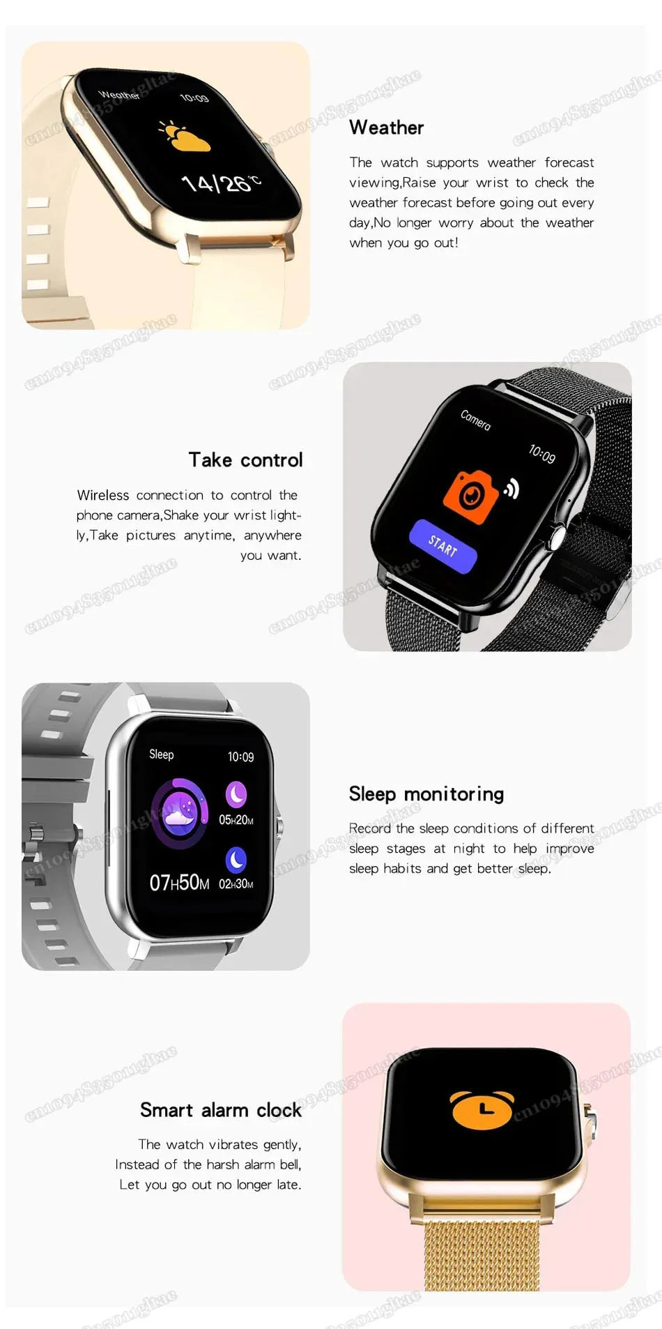 New Smart Watch 2.01 Inch HD Display Answer Make Call Message Preview Sport Modes smartwatch DIY Dial Weather Forecast Men Women