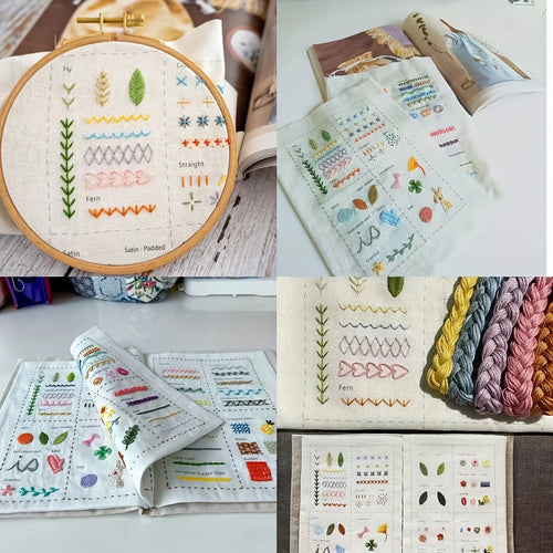 1 set of embroidery embroidery books, stitch books, DIY stitch books, embroidery sewing books, embroidery sewing books, embroide