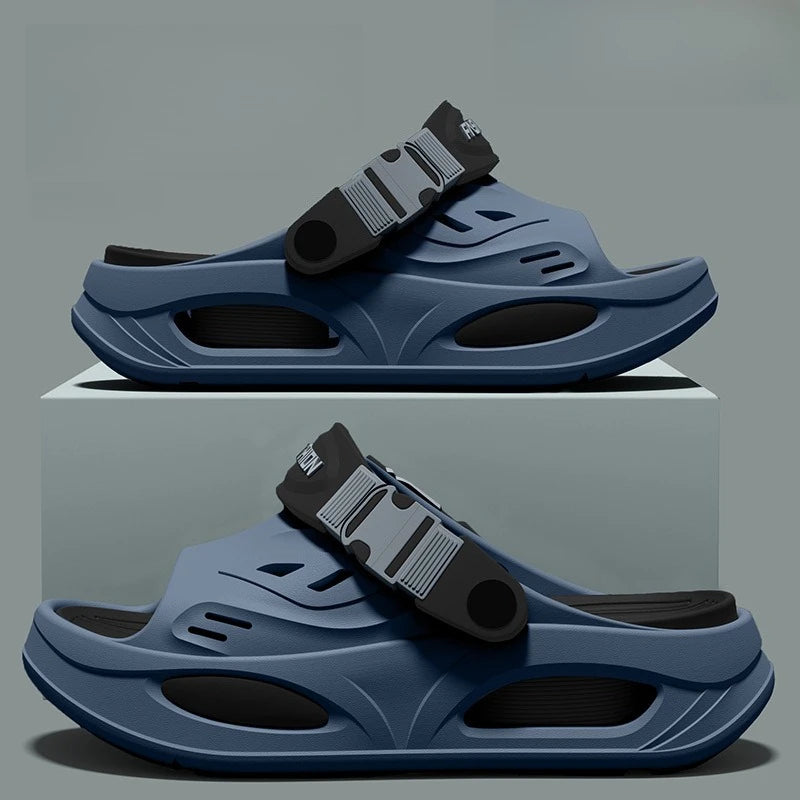 Non-Slip and Non-Smelly Foot Slippers Men's Summer New Wear-Resistant Thick-Bottomed Two-Wear Design Shit-Stepping EVA Sandals