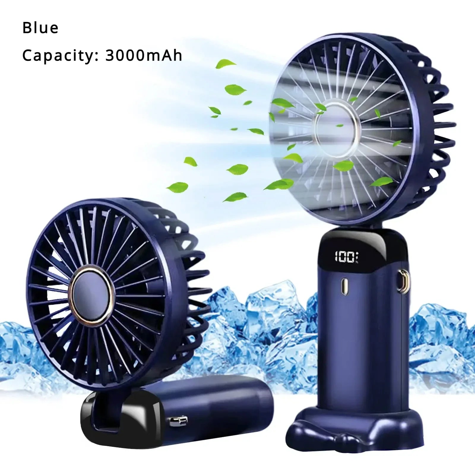 Portable 5000mAh Rechargeable Neck fan- 5-speed USB cooling fan