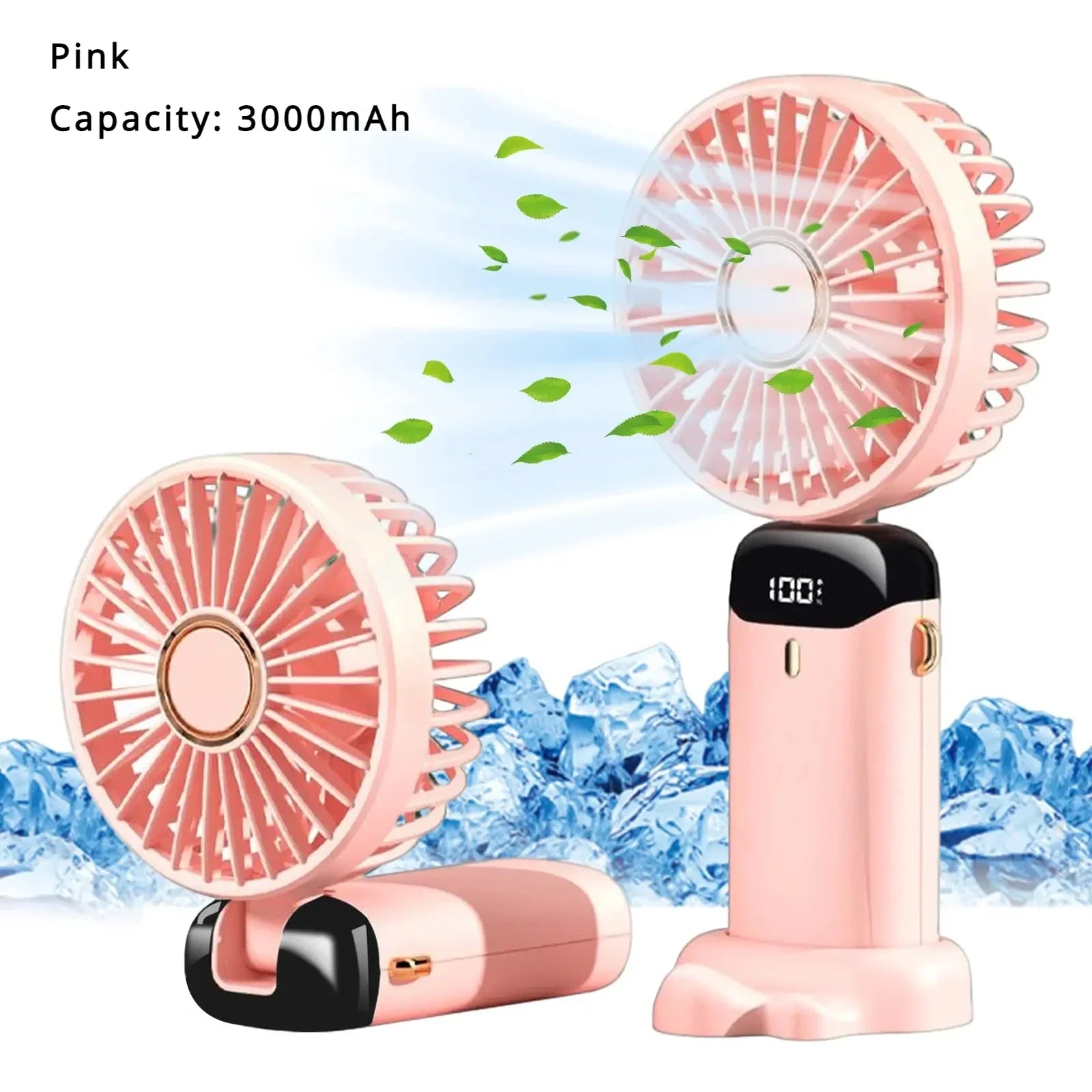 Portable 5000mAh Rechargeable Neck fan- 5-speed USB cooling fan