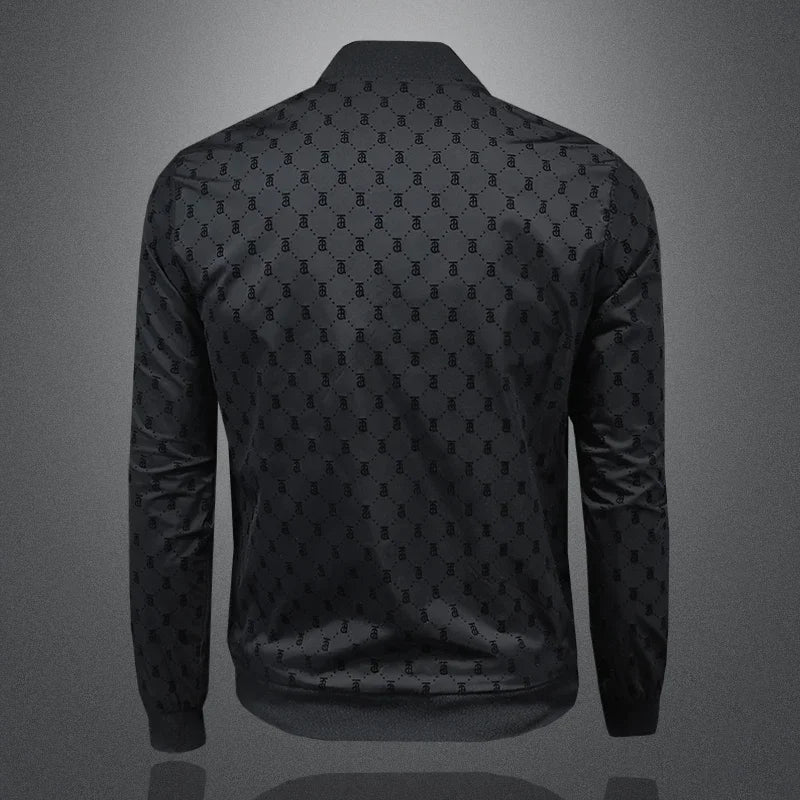 Brand handsome men's slim fit thin jacket, high-quality baseball uniform, casual personalized jacket, fashionable zipper top