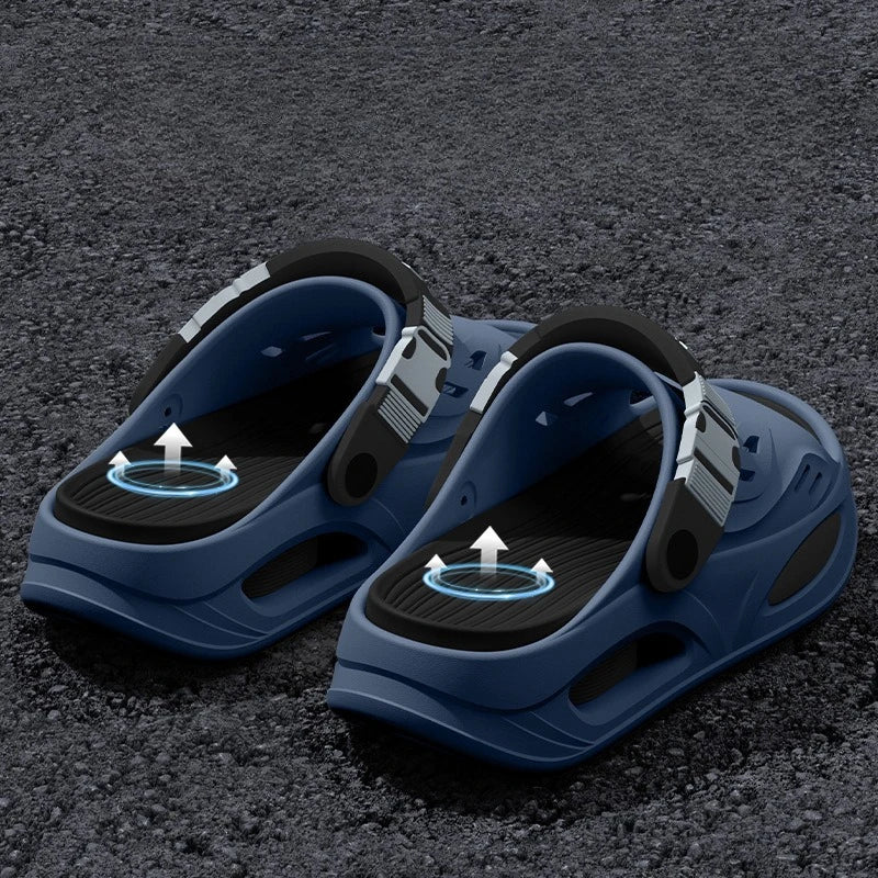 Non-Slip and Non-Smelly Foot Slippers Men's Summer New Wear-Resistant Thick-Bottomed Two-Wear Design Shit-Stepping EVA Sandals