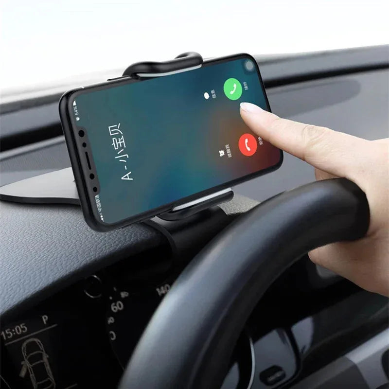 Car Mobile Phone Holder, 360 Degree Rotatable Cell Phone Stands, Car Rack Dashboard Support for Auto Grip, Fixed Bracket