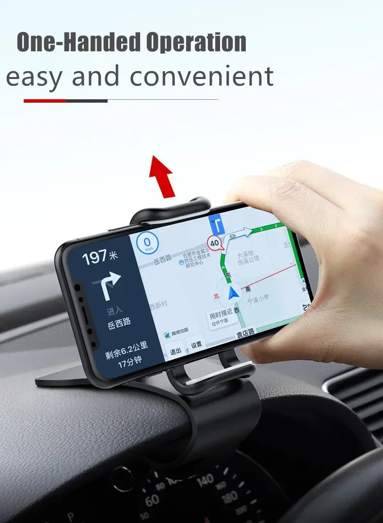 Car Mobile Phone Holder, 360 Degree Rotatable Cell Phone Stands, Car Rack Dashboard Support for Auto Grip, Fixed Bracket