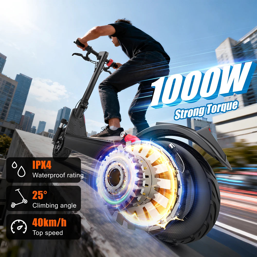 HUANCI X9B 1000W Electric Scooter e scooter 48V20AH foldable Escooter escooters 40km/h scooter electric 10inch E-Scooter adults