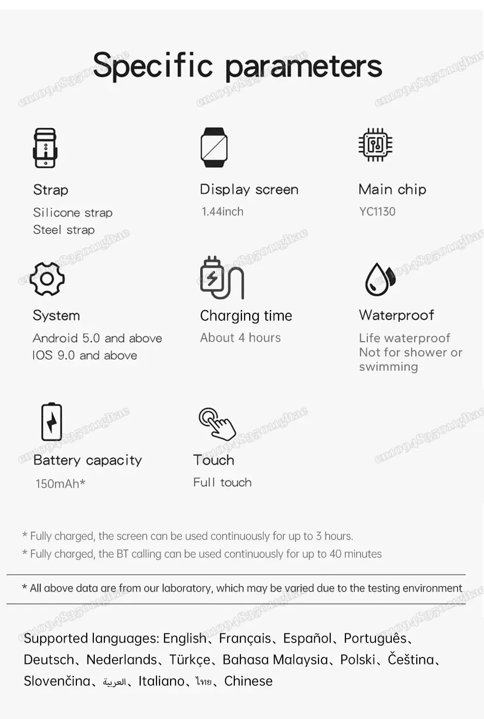 New Smart Watch 2.01 Inch HD Display Answer Make Call Message Preview Sport Modes smartwatch DIY Dial Weather Forecast Men Women