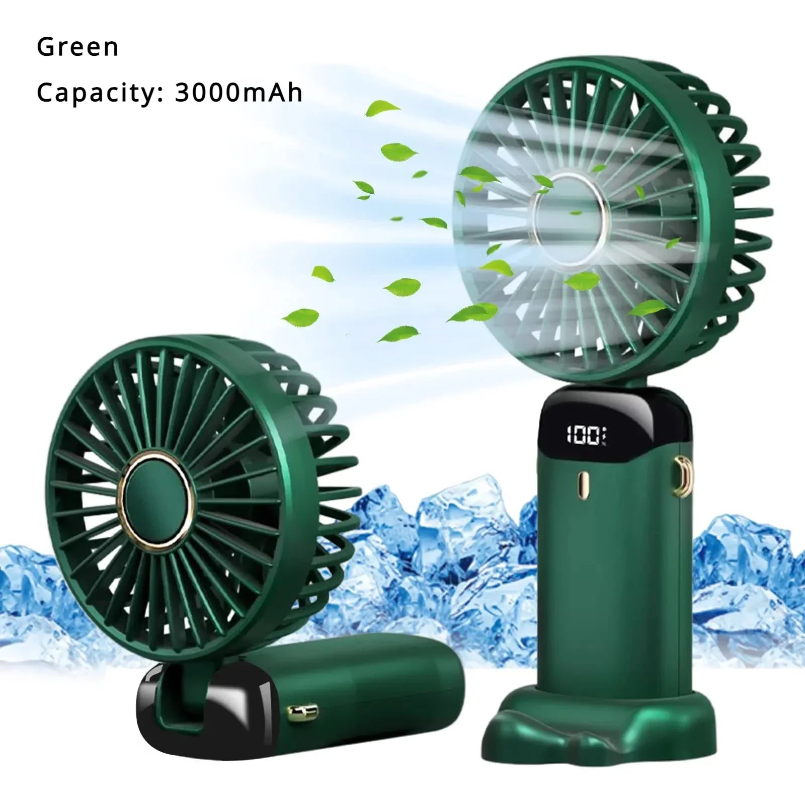 Portable 5000mAh Rechargeable Neck fan- 5-speed USB cooling fan
