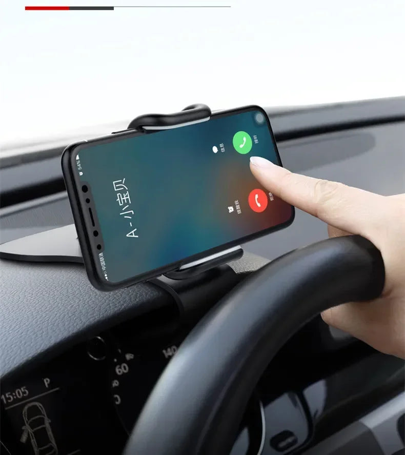 Car Mobile Phone Holder, 360 Degree Rotatable Cell Phone Stands, Car Rack Dashboard Support for Auto Grip, Fixed Bracket