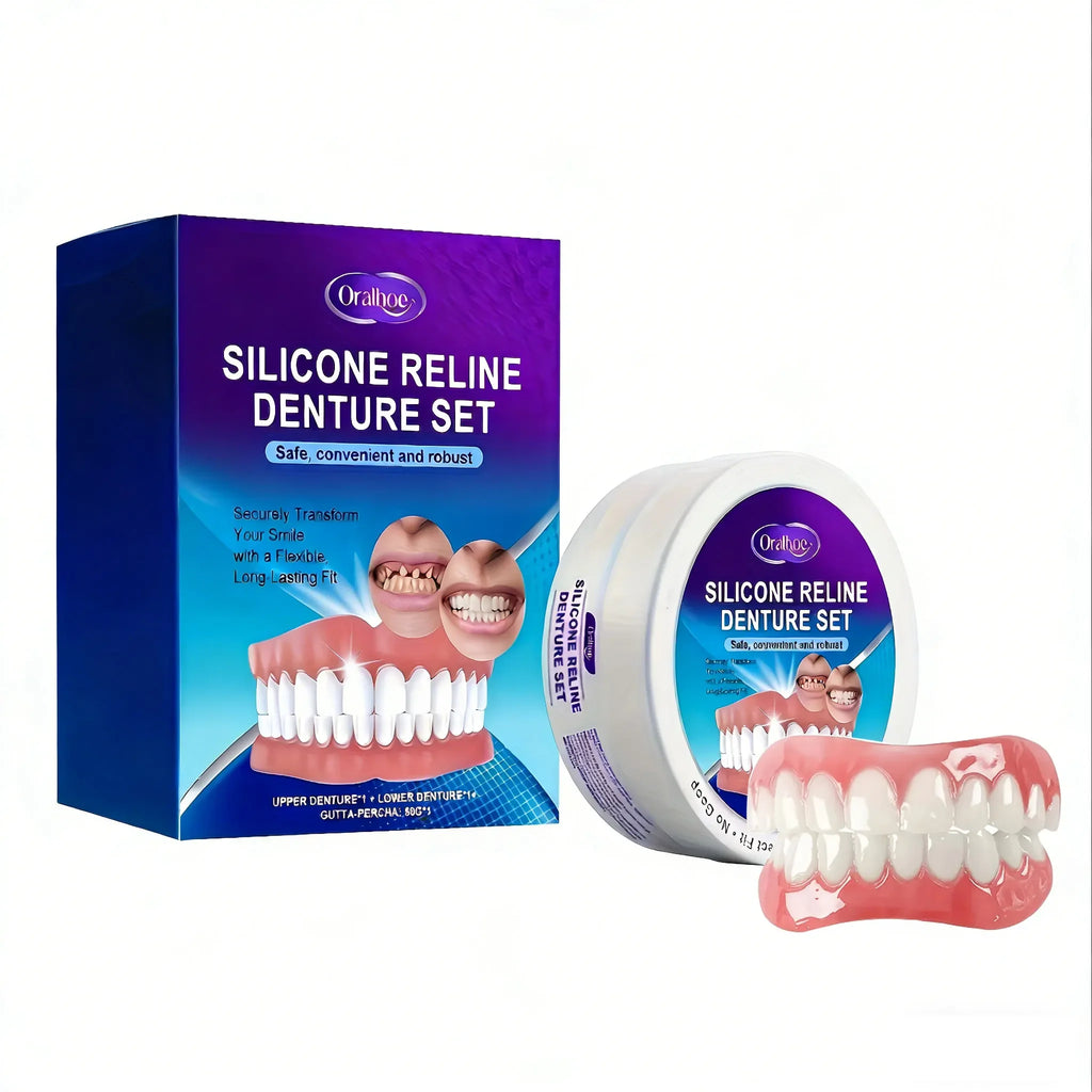 Comfortable snap-on veneers with secure fitting, upper & lower temporary cosmetic teeth, a natural and flawless smile. H2931-26
