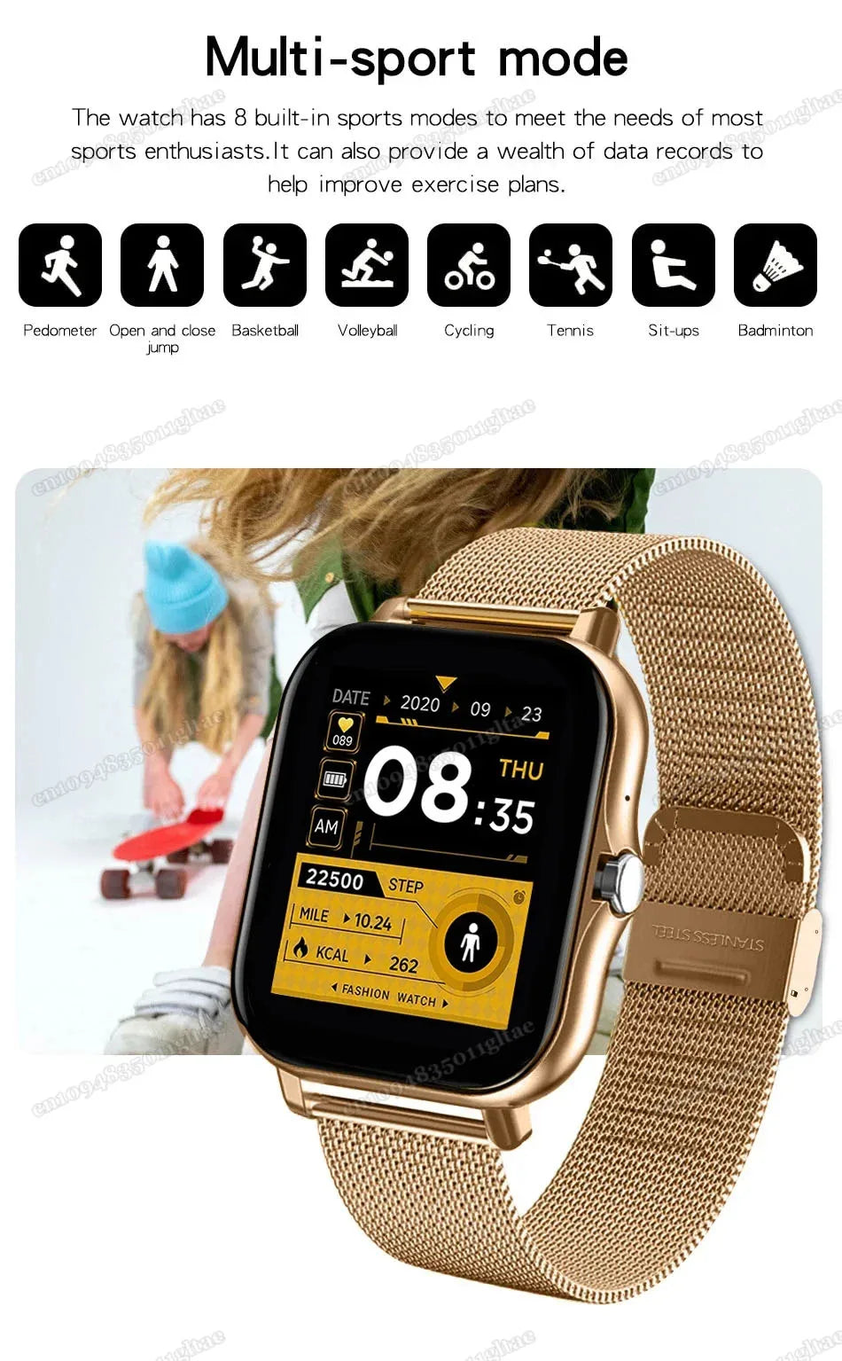 New Smart Watch 2.01 Inch HD Display Answer Make Call Message Preview Sport Modes smartwatch DIY Dial Weather Forecast Men Women